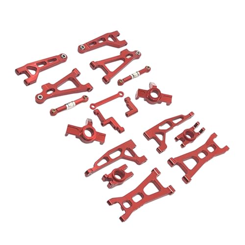 Perfeclan RC-Autoteil-Ersatzzubehör-Kits, gefährdete Teile, modifiziertes Nachrüstzubehör für 16207 16208 RC-Hobbyauto im Maßstab 1:16, Rot von Perfeclan