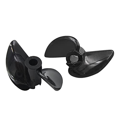 Perfeclan RC Boot CCW CW Propeller 3 mm Welle Schwarz Rotierende Propeller Requisiten für RC Boot Paar, 34 mm x 3 mm von Perfeclan