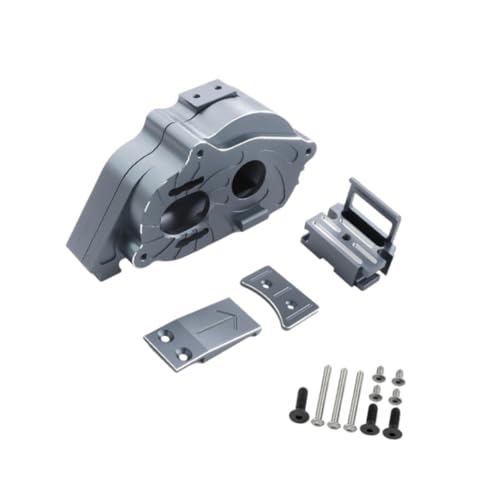 Perfeclan RC Car Central Getriebehülle mit mittlerer Wellenbox -Baugruppe Stabiles Hobby -Werkzeug direkter Ersatz 57T -Differentialgetriebe für Zubehör, Grau von Perfeclan