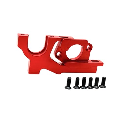 Perfeclan RC Car Metall Motor Basis RC -Auto -Upgrade -Zubehör hohe Leistung einfach zu ersetzen Motorrahmen für 104002 1/10 104001, Rot von Perfeclan