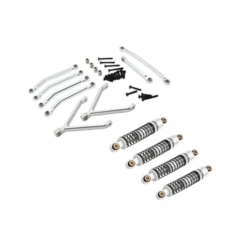 Perfeclan RC Car Zubehör, Links Und Stoßdämpfer Set, Leichtes, Robustes Upgrade, Ersetzen Sie RC Car Teile für 1/24 RC Crawler Car Fcx24, Argent Perfeclan RC Car Zubehör, Links Und Stoßdämpfer Set, Leichtes, Robustes Upgrade, Ersetzen Sie RC Car Teile für 1/24 RC Crawler Car Fcx24, Argent von Perfeclan