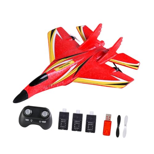 Perfeclan RC Flugzeug RC Gyro Stabilisator, Flugzeugspielzeug, Fernbedienung Flugzeug für Erwachsene Jungen Kinder Anfänger Geburtstagsgeschenk, Rot DREI Batterie Perfeclan RC Flugzeug RC Gyro Stabilisator, Flugzeugspielzeug, Fernbedienung Flugzeug für Erwachsene Jungen Kinder Anfänger Geburtstagsgeschenk, Rot DREI Batterie von Perfeclan
