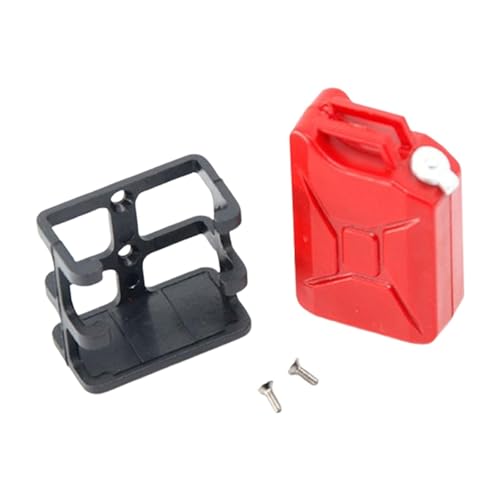 Perfeclan RC -Kraftstofftank simuliertes Öl Can 1:10 für SCX10 Kletterauto Modellmodell Upgrade Accessoires Professionelle RC -Crawler -Dekoration, Rot von Perfeclan