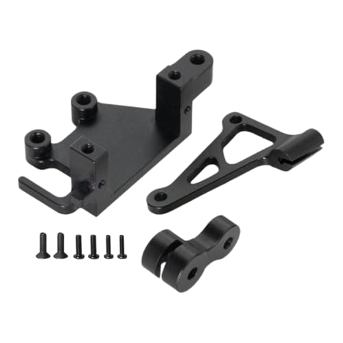 Perfeclan RC Servo Bracket Arm Set Lenkung Servo Mount Servo Arm Upgrades Zubehör für 1/4 - Motorrad Ersetzen Sie Teile Teile Ersetzen Sie Teile, Schwarz von Perfeclan