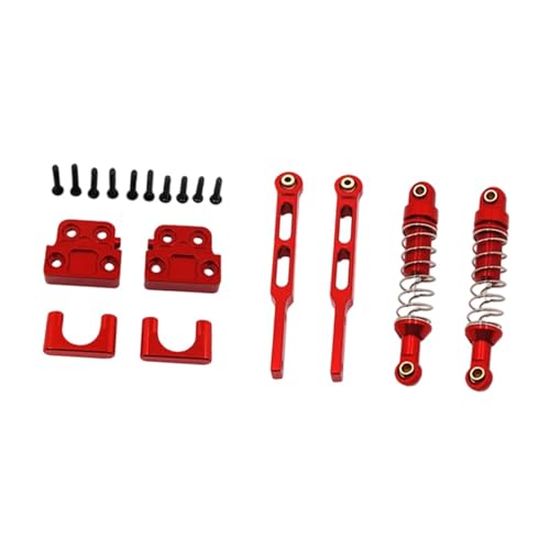 Perfeclan RC-Stoßdämpfersatz hinten, Montagezubehör, 1/12 RC-Modellfahrzeugteile, Ersatzteile, Hinterachs-Spurstangenschrauben für LC79 82T, Rot Perfeclan RC-Stoßdämpfersatz hinten, Montagezubehör, 1/12 RC-Modellfahrzeugteile, Ersatzteile, Hinterachs-Spurstangenschrauben für LC79 82T, Rot von Perfeclan