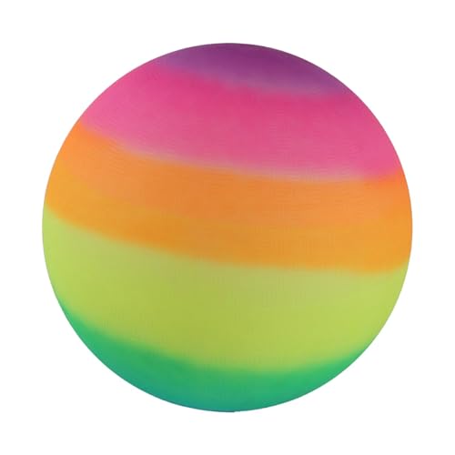 Perfeclan Regenbogen-Spielplatzball, Sport-Hüpfball für, lustige Übungen, Spiele für drinnen und draußen, für Partys, Strand, Mädchen, Erwachsene von Perfeclan