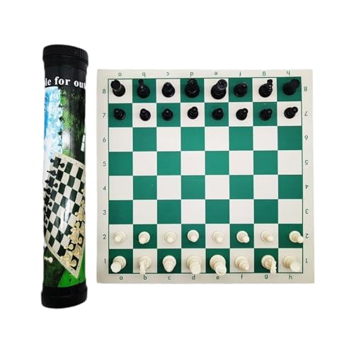 Perfeclan Reiseschachspiel, aufrollbares Schachbrettset, praktisch mit Tragetasche, tragbare Reisebrettspiele für Freizeit, Erwachsene, Anfänger, 43cmx8cmx8cm Perfeclan Reiseschachspiel, aufrollbares Schachbrettset, praktisch mit Tragetasche, tragbare Reisebrettspiele für Freizeit, Erwachsene, Anfänger, 43cmx8cmx8cm von Perfeclan