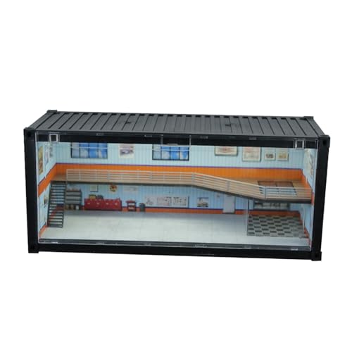 Perfeclan Reparaturwerkstatt-Vitrine, Vitrine, Maßstab 1/64, Schutzsammlung, Sammlerstücke mit Lichtbehälter, Diorama-Containerbox von Perfeclan