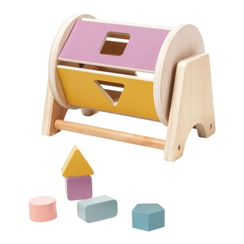 Perfeclan Rotierende Trommel, Montessori-Roller, Feinmotorik, sensorisches Spielzeug, Farberkennung, Formsortierung für Kinder im Alter von 1–3 Jahren, Jungen von Perfeclan