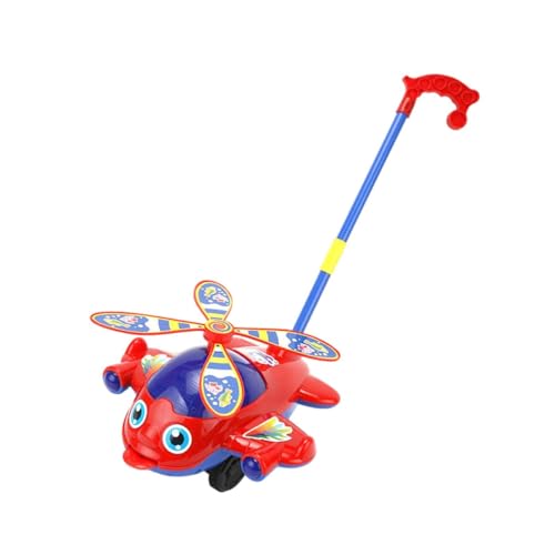 Perfeclan Schiebe-Laufspielzeug, Früherziehung, Lern-Laufspielzeug, Vorschul-Lernspielzeug, Schiebe- und Ziehspielzeug für Kinder im Alter von 1 2 3 Jahren, XL Rot rutschfest von Perfeclan