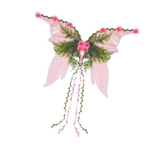 Perfeclan Schmetterlingsflügel, süßes Set für Bühnenauftritte, Rollenspiele, Karneval, Rosa Perfeclan Schmetterlingsflügel, süßes Set für Bühnenauftritte, Rollenspiele, Karneval, Rosa von Perfeclan
