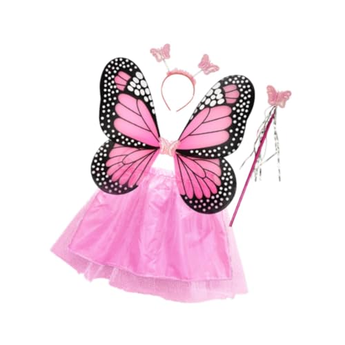Perfeclan Schmetterlingsflügel Stirnband für Kinder Und Mädchen, Feenkostüm Set für Urlaub, Party, Verkleidung, Schneeflockenrock Perfeclan Schmetterlingsflügel Stirnband für Kinder Und Mädchen, Feenkostüm Set für Urlaub, Party, Verkleidung, Schneeflockenrock von Perfeclan