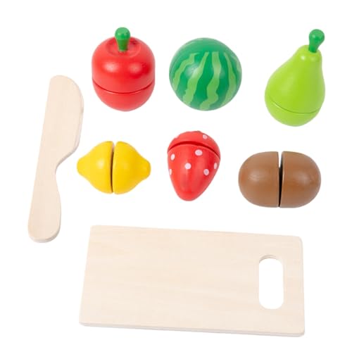 Perfeclan Schneidespiel-Lebensmittelspielzeug, Rollenspiel, Geburtstagsgeschenke, Lernspielzeug, Farbsortierset für Vorschulkinder, Früchte von Perfeclan
