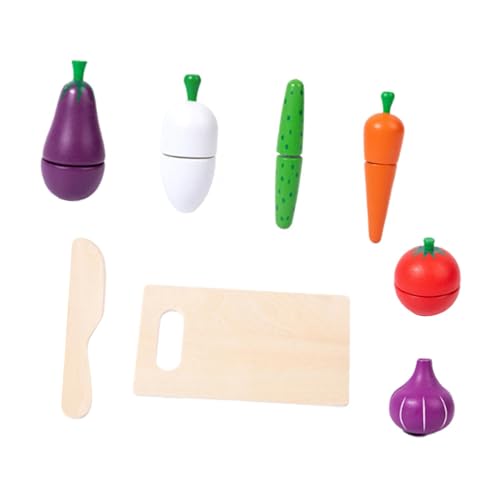 Perfeclan Schneidespiel-Lebensmittelspielzeug, Rollenspiel, Geburtstagsgeschenke, Lernspielzeug, Farbsortierset für Vorschulkinder, Gemüse von Perfeclan