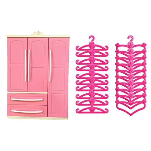 Perfeclan Schöner Puppenschrank Kleiderschrank Geburtstagsgeschenke, Dekorationen Landschaft Spielhaus Möbel mit 20 Kleiderbügeln Schrank Puppenhaus Schrank Perfeclan Schöner Puppenschrank Kleiderschrank Geburtstagsgeschenke, Dekorationen Landschaft Spielhaus Möbel mit 20 Kleiderbügeln Schrank Puppenhaus Schrank von Perfeclan