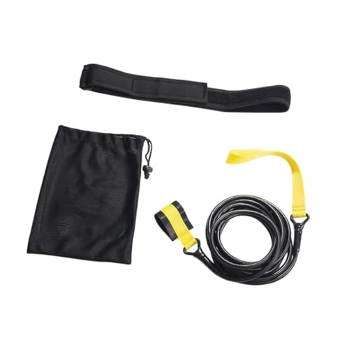 Perfeclan Schwimmwiderstandsgürtel Schwimmwiderstand Band Kabelbaumgürtel Ausrüstung Professioneller starker Schwimmtrainingsgürtel, Kleiner Zug 6m Gelb von Perfeclan