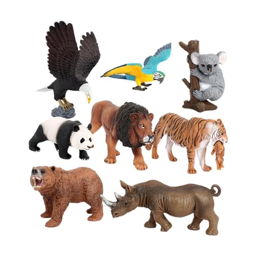 Perfeclan Simulation Tiermodell Tierfiguren Lernspielzeug Praktisches Tiermodell Spielzeug Tierpuppen für Kinder Jungen Mädchen von Perfeclan
