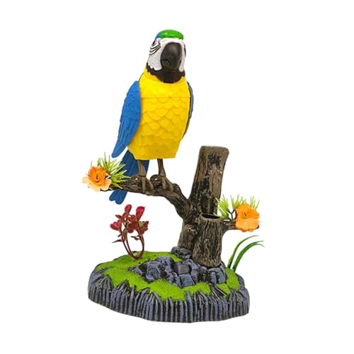Perfeclan Simulation Vogel Spielzeugpapagei Vögel Spielzeug Geschenke Sprache kontrollierte Vögel Birdcage Toy für Kinder Baby Kinder Geburtstag Geschenk von Perfeclan