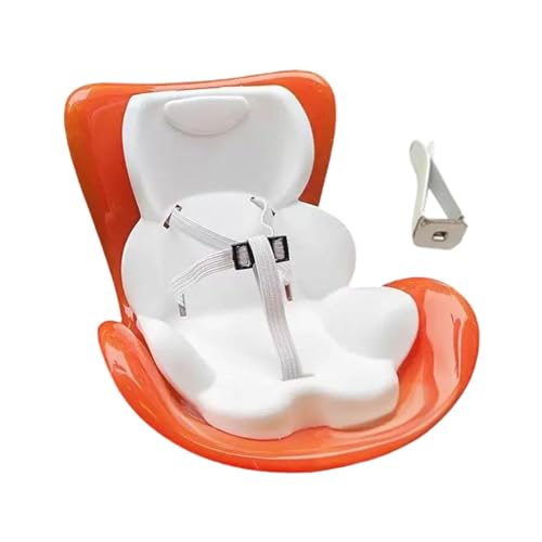 Perfeclan Sitz für Puppen Auto-Entlüftungsclip Multifunktionales Rack-Zubehör Plüschpuppensitz Innendekor für Automobil-Tischplatte Zuhause, Orange von Perfeclan