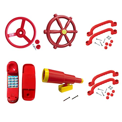 Perfeclan Kinder Spielplatz Ausrüstung Zubehör Outdoor Playset Piraten Teleskop Sicherheit Griffe Schaukel Anhänge für Hinterhof Klettergerüst, #A von Perfeclan
