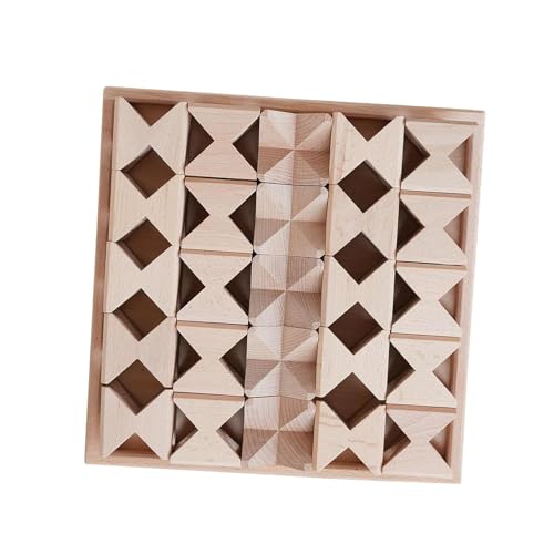 Perfeclan Stapelspiel mit Schmetterlingsblöcken aus Holz, Basteln, sensorisches Spielzeug, unfertiges Stapelspielzeug für Kinder im Vorschulalter, Geschenk für, 25 Blöcke von Perfeclan