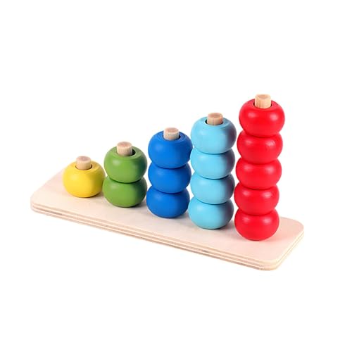 Perfeclan Stapelspielzeug zum Sortieren von Farben, pädagogisches Feinmotorik-Spielzeug, Regenbogenringe, sensorisches Spielzeug, Mathematiklernen für Jungen Perfeclan Stapelspielzeug zum Sortieren von Farben, pädagogisches Feinmotorik-Spielzeug, Regenbogenringe, sensorisches Spielzeug, Mathematiklernen für Jungen von Perfeclan