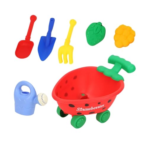 Perfeclan Strandsandspielzeug für, Trolley, Auto, Schaufeln, Rechen, Eimer-Set, Sandspielzeug, Rollenspiel für draußen, Hinterhof, Strand, Garten, Rot Perfeclan Strandsandspielzeug für, Trolley, Auto, Schaufeln, Rechen, Eimer-Set, Sandspielzeug, Rollenspiel für draußen, Hinterhof, Strand, Garten, Rot von Perfeclan