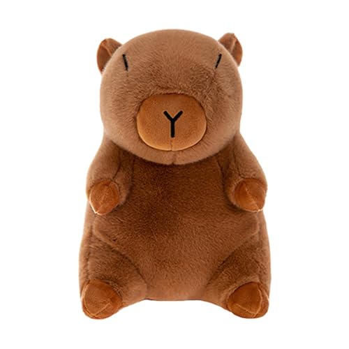 Perfeclan Süßes Capybara-Plüschtier, Capybara, ausgestopftes, realistische Plüsch-Capybara-Puppe für Kinder, Geschenke für Familie und Erwachsene, 25CM von Perfeclan