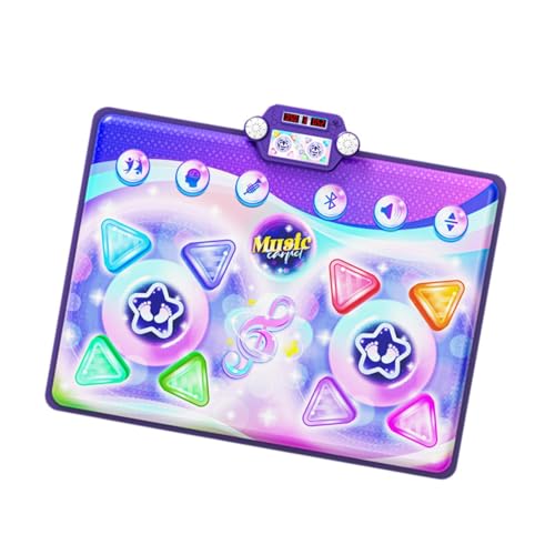 Perfeclan Tanzmatte für Kinder Herausforderung Spiel Vielseitig Faltbar Und Leichtes Geschenk für Jungen mit Einem Leichten Elektronischen Tanzspielzeug, Einzellicht von Perfeclan