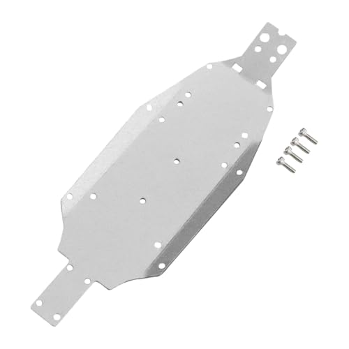Perfeclan -Teil für die Chassisplatte aus Aluminiumlegierung, einfache Installation, Zubehör, Ersatz-Chassis-Unterfahrschutz für Los00007 1/24 RC-Auto, Silber von Perfeclan