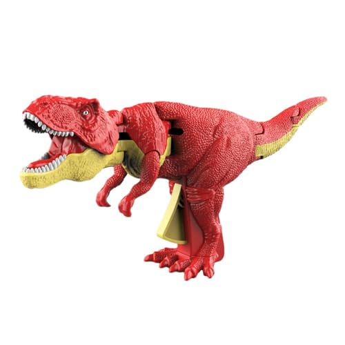Perfeclan Teleskop-Feder-Dinosaurier-Spielzeug, Dinosaurier-Actionfigur, pädagogisches simuliertes Dinosaurier-Spielzeug, Dinosaurier-Drehspielzeug für Autos, mit Geräuschen von Perfeclan