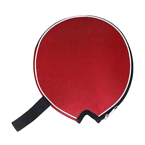 Perfeclan Tischtennisschläger-Abdeckung, Tischtennis-Paddel-Hülle, multifunktional, große Kapazität, staubdicht, mit Reißverschlusstasche, Schlägertasche für, Rot von Perfeclan