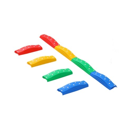 Perfeclan Trittsteine ​​für Kinder, mehrere Hindernisparcours, Balanceblöcke für drinnen und draußen, für Jungen und Mädchen, 4-teiliger Regenbogen von Perfeclan