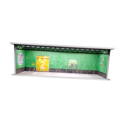 Perfeclan Vitrine für Modellautos im Maßstab 1/64, Miniatur-Szenario-Modell, Foto-Requisite, Dekoration, Sammlerstück, Geschenk, simulierte Parkplatzszene, Style C von Perfeclan
