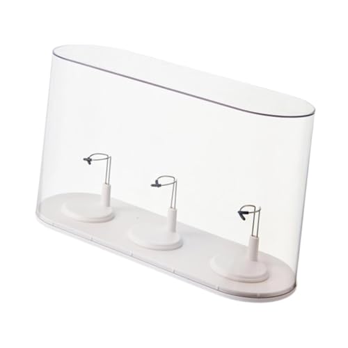 Perfeclan Vitrine für Plüschpuppen, Schutzhülle, Tischplatte, für 3 Puppen, staubdichter Behälter, Organizer, Vitrine für 15 cm Puppen, Milchig Weiß Perfeclan Vitrine für Plüschpuppen, Schutzhülle, Tischplatte, für 3 Puppen, staubdichter Behälter, Organizer, Vitrine für 15 cm Puppen, Milchig Weiß von Perfeclan
