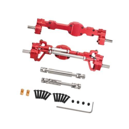 Perfeclan Vorder- und Hinterachsensatz RC Autoachsen Vordere Hintere Brücke für C8815 1:10 DIY Zubehör, Rot von Perfeclan
