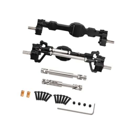 Perfeclan Vorder- und Hinterachsensatz RC Autoachsen Vordere Hintere Brücke für C8815 1:10 DIY Zubehör, Schwarz von Perfeclan