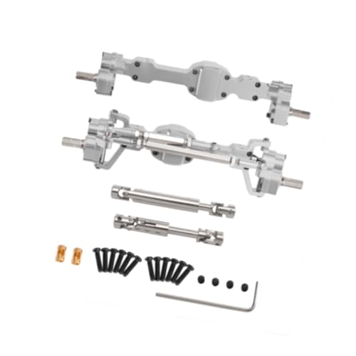 Perfeclan Vorder- und Hinterachsensatz RC Autoachsen Vordere Hintere Brücke für C8815 1:10 DIY Zubehör, Silber von Perfeclan