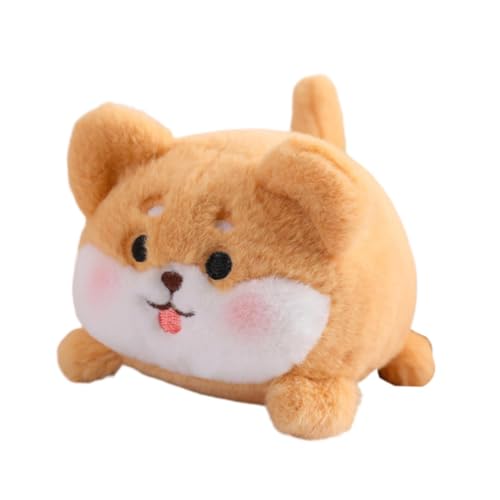 Perfeclan Wagging Tail rotierende interaktive Plüschspielzeugdekoration süßes dekoratives Spielzeug kleines gefülltes Tierspielzeug für Familienkinder, Shiba Inu von Perfeclan