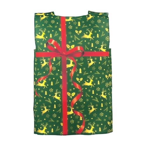 Perfeclan Weihnachtsgeschenkbox-Kostüm, Feiertagskostüm-Zubehör für Rollenspiel-Auftritte, Grüner Elch für Kinder von Perfeclan