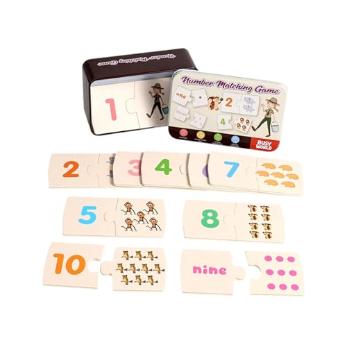 Perfeclan Zahlen-Zuordnungsspiel, Lernspielzeug, leichtes Bastelspielzeug, frühes Lernspielzeug, Holzpuzzle für Vorschulgeburtstage ab 3 Jahren Perfeclan Zahlen-Zuordnungsspiel, Lernspielzeug, leichtes Bastelspielzeug, frühes Lernspielzeug, Holzpuzzle für Vorschulgeburtstage ab 3 Jahren von Perfeclan