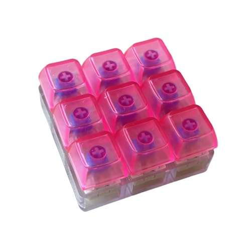 Perfeclan -Zappelspielzeug, mechanisches Knopfzubehör, Partyzubehör, Zappel-Schlüsselanhänger, tragbar, für Geschenk, Teenager, Büro, Zuhause, Rosa, 9 Tastaturen Perfeclan -Zappelspielzeug, mechanisches Knopfzubehör, Partyzubehör, Zappel-Schlüsselanhänger, tragbar, für Geschenk, Teenager, Büro, Zuhause, Rosa, 9 Tastaturen von Perfeclan