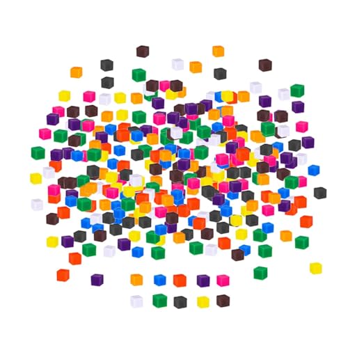 Perfeclan Zentimeterwürfel 1 cm mit 10 Farben, Lernspielzeug, Farbsortierspielzeug, Mathe-Zählwürfel für Grundschul-Heimschullehrer, 500 Stück Perfeclan Zentimeterwürfel 1 cm mit 10 Farben, Lernspielzeug, Farbsortierspielzeug, Mathe-Zählwürfel für Grundschul-Heimschullehrer, 500 Stück von Perfeclan