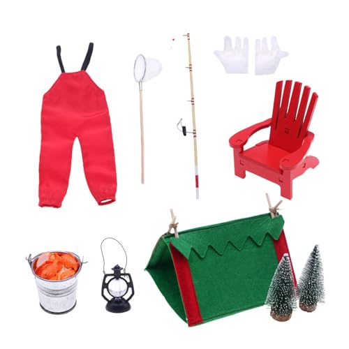 Perfeclan Zubehör, Puppen-Angelzubehör für das Angel-Outfit der Elfenpuppen zum Selbermachen, Weihnachtsparty-Dekoration Perfeclan Zubehör, Puppen-Angelzubehör für das Angel-Outfit der Elfenpuppen zum Selbermachen, Weihnachtsparty-Dekoration von Perfeclan