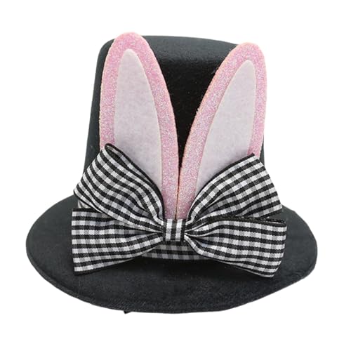 Perfeclan Zylinder-Haarspange, entzückendes -Haar-Accessoire für Karneval, Halloween, Festival, Schwarze Und Weiße Schleife Perfeclan Zylinder-Haarspange, entzückendes -Haar-Accessoire für Karneval, Halloween, Festival, Schwarze Und Weiße Schleife von Perfeclan