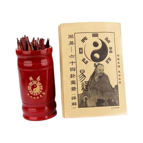Perfeclan i Ching Chinesisches Wahrsageset, Spielstäbe-Set, antike Yi Jing-Wahrsagerequisiten mit Buchstäben für Familienpartys, Spiele und Perfeclan i Ching Chinesisches Wahrsageset, Spielstäbe-Set, antike Yi Jing-Wahrsagerequisiten mit Buchstäben für Familienpartys, Spiele und von Perfeclan