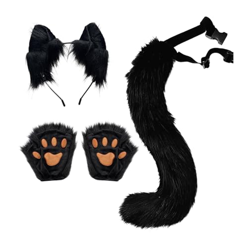 Perfeclan und Schwanz-Set, Foto-Requisiten für Bühnenauftritte, Kostüme, Karneval, Schwarz Perfeclan und Schwanz-Set, Foto-Requisiten für Bühnenauftritte, Kostüme, Karneval, Schwarz von Perfeclan