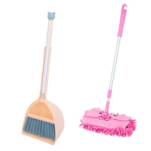 Perfeclan vor, Spielen Reinigung Spielzeug Mini mit Staubpan Mopp für Kinder, Cartoon Early Learning Kids Cleaning Set, Orangenbesen Perfeclan vor, Spielen Reinigung Spielzeug Mini mit Staubpan Mopp für Kinder, Cartoon Early Learning Kids Cleaning Set, Orangenbesen von Perfeclan