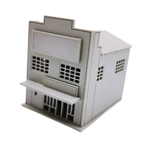 Perfeclan 1/64 Miniature Japanisches Haus zusammengebautes Modell, DIY Malerei Railway Layout -Modell für Modellbahn, Architekturmodell, 10.5cmx13.5cmx12.8cm von Perfeclan