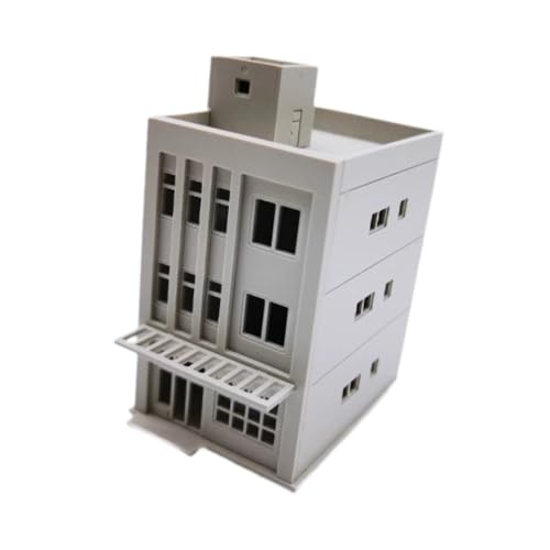 Perfeclan 1/64 Miniature Japanisches Haus zusammengebautes Modell, DIY Malerei Railway Layout -Modell für Modellbahn, Architekturmodell, 11cmx16cmx20cm von Perfeclan